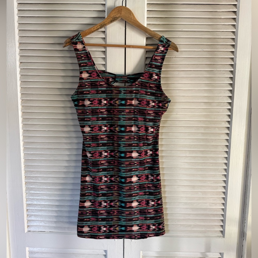 Multicolor Patterned Women's Dress